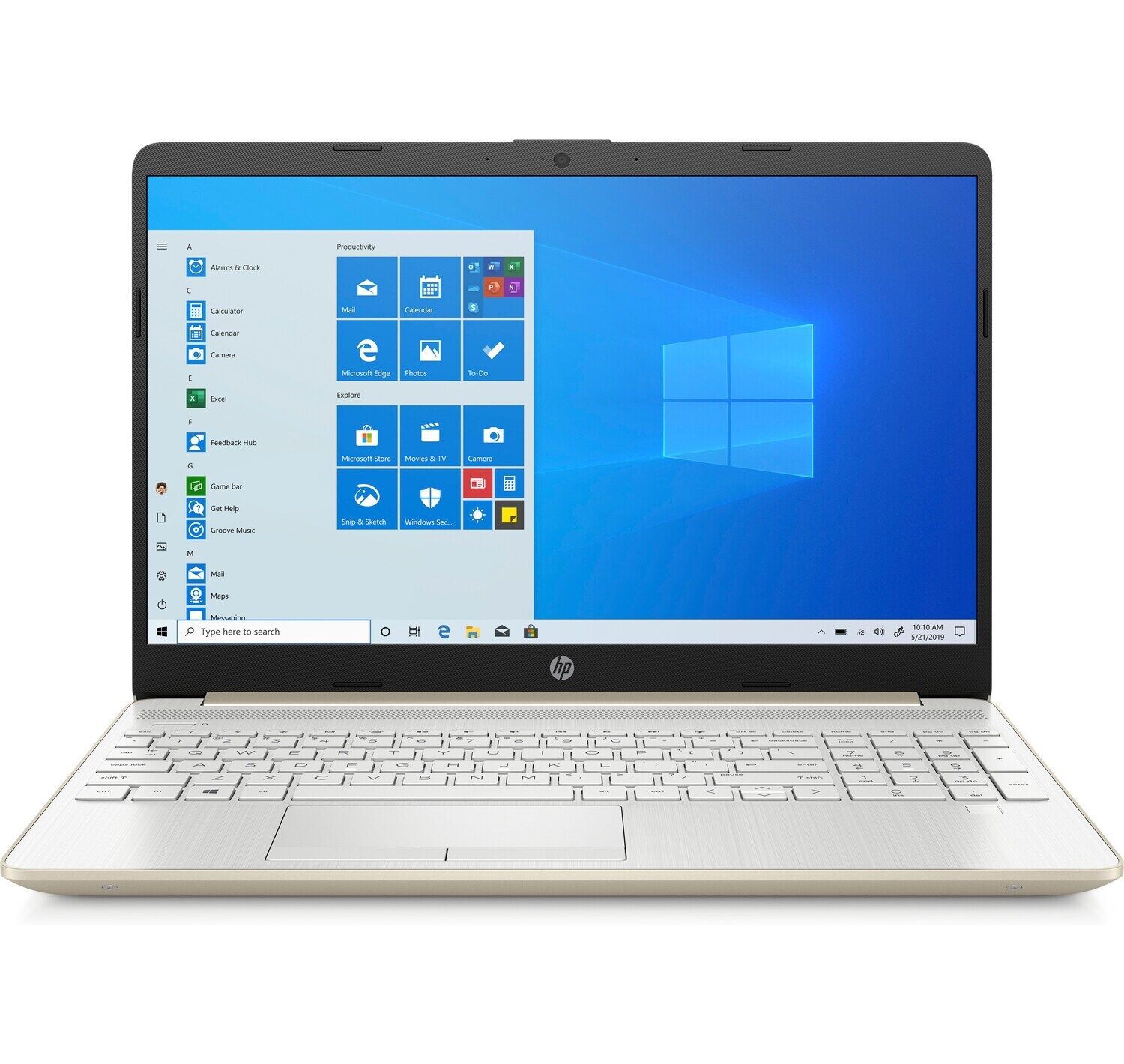 HP 15.6-inch 15-dw3032cl FHD Laptop Intel Core i3 4GB DDR4 256GB SSD Pale Gold