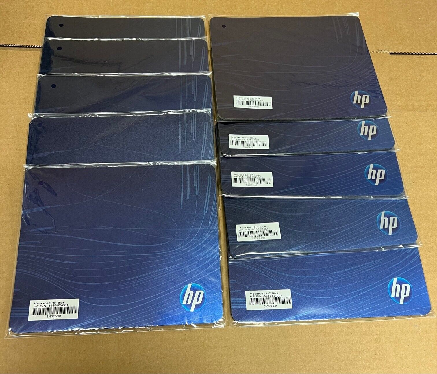 *Lot of 10* NEW Genuine HP Mousepads 538352-001, HP BLUE