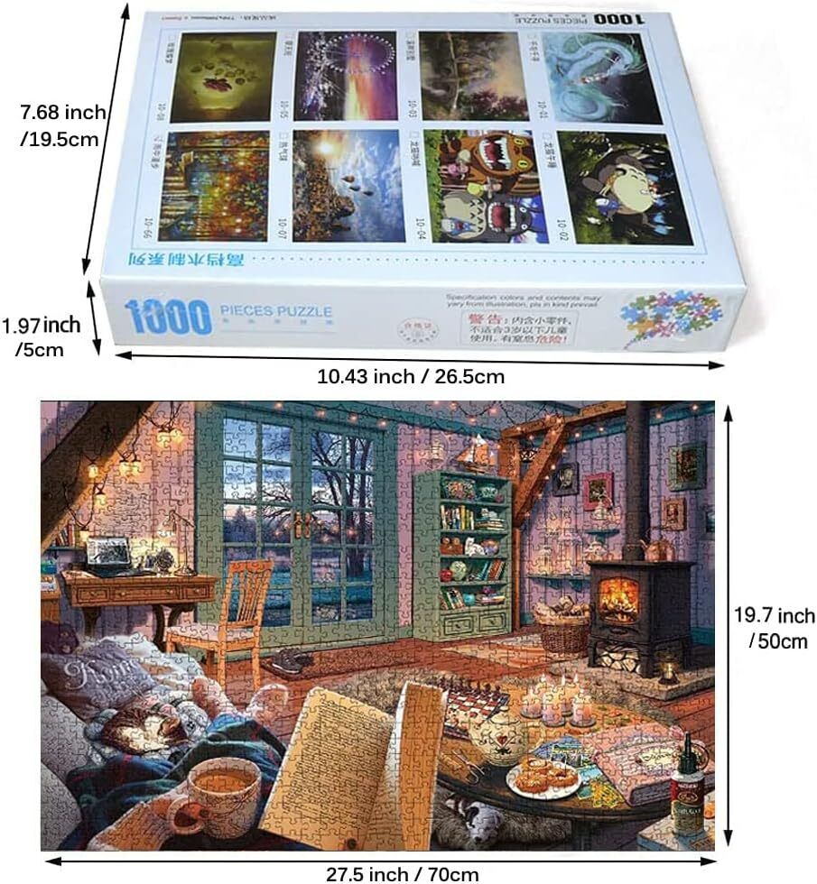 1000 Pieces for Adults and Families Wooden Puzzles 27.5 x 19.7 i Jigsaw Puzzles