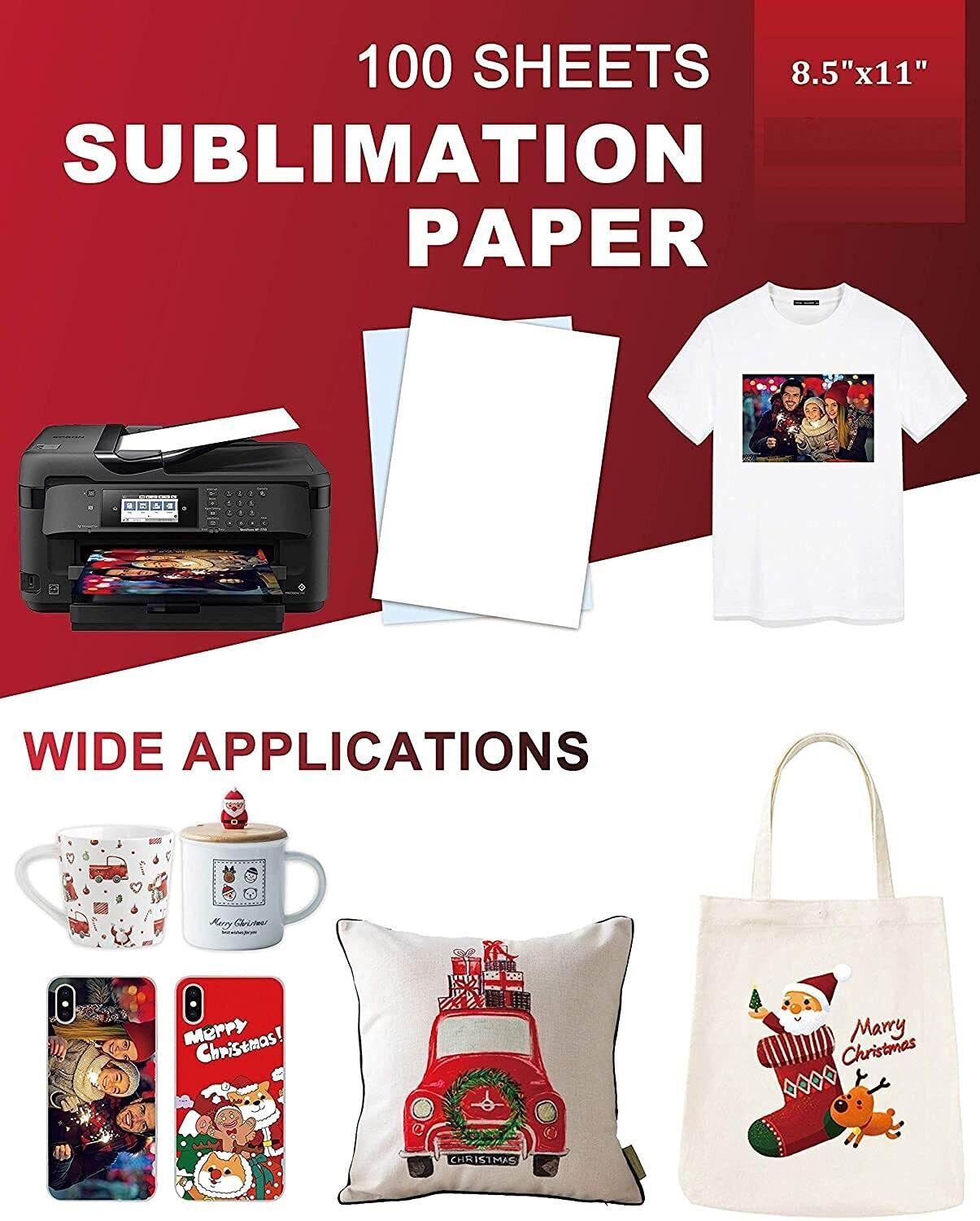 A4 Sublimation Paper - 100 Sheets for All Inkjet Printer with Sublimation Ink
