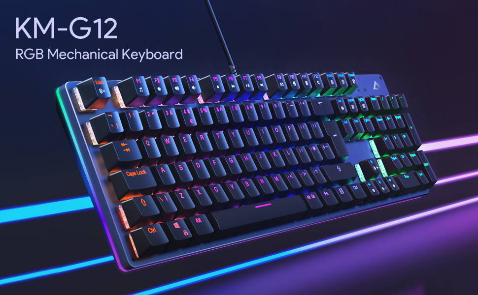 Mechanical Keyboard Wired Gaming RGB Backlit Ultra-Compact Keyboard Waterproof
