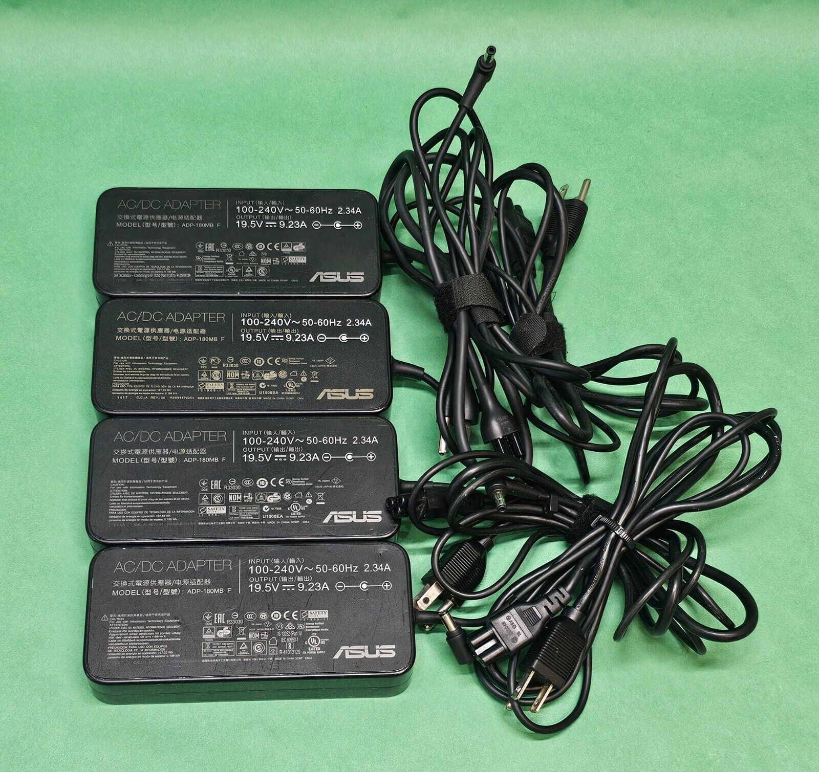 Lot of 4 Genuine ASUS Laptop Power Adapters Charger ADP-180MB F 19.5V 9.23A 180W