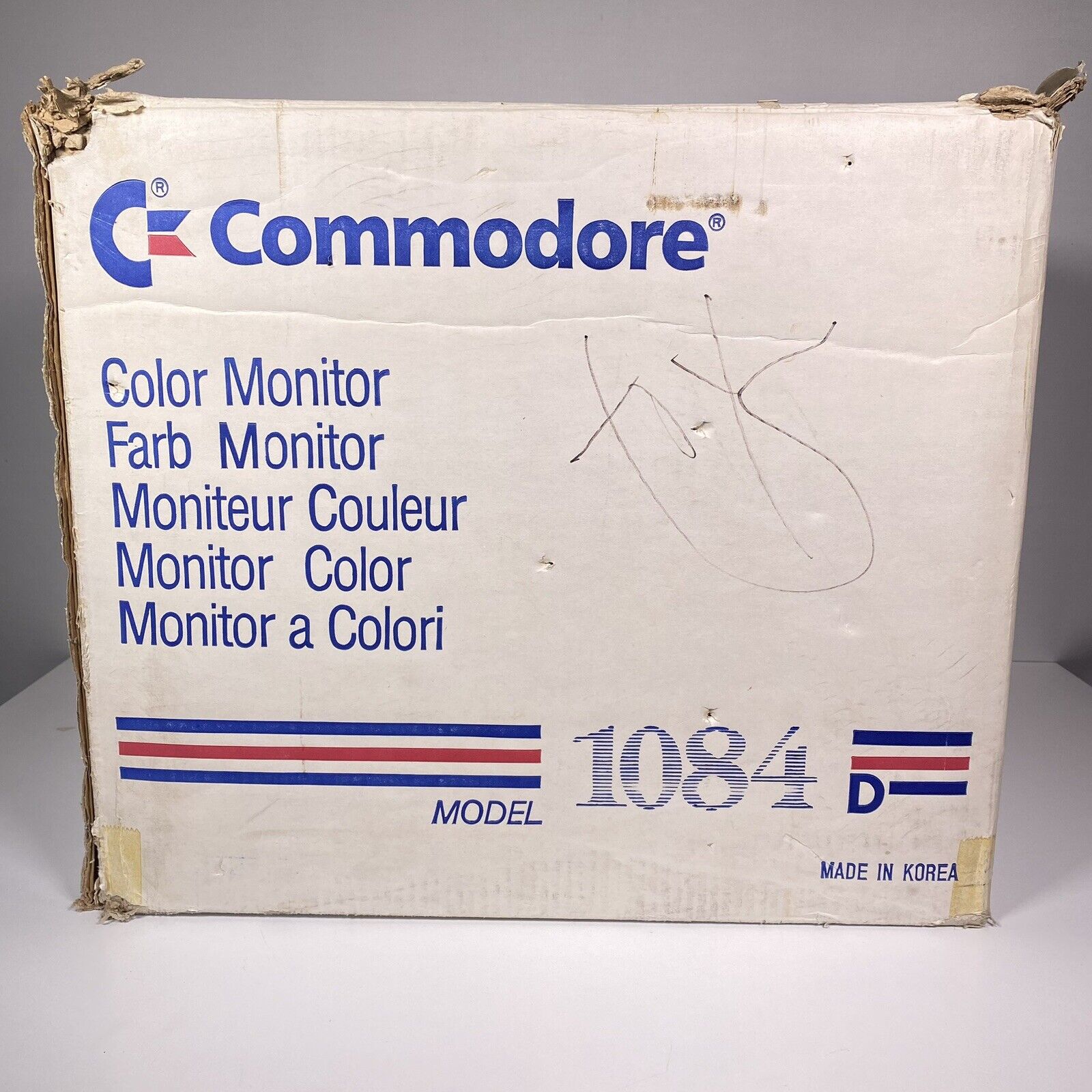 Commodore 1084 D Color Monitor Empty Box Only Vtg