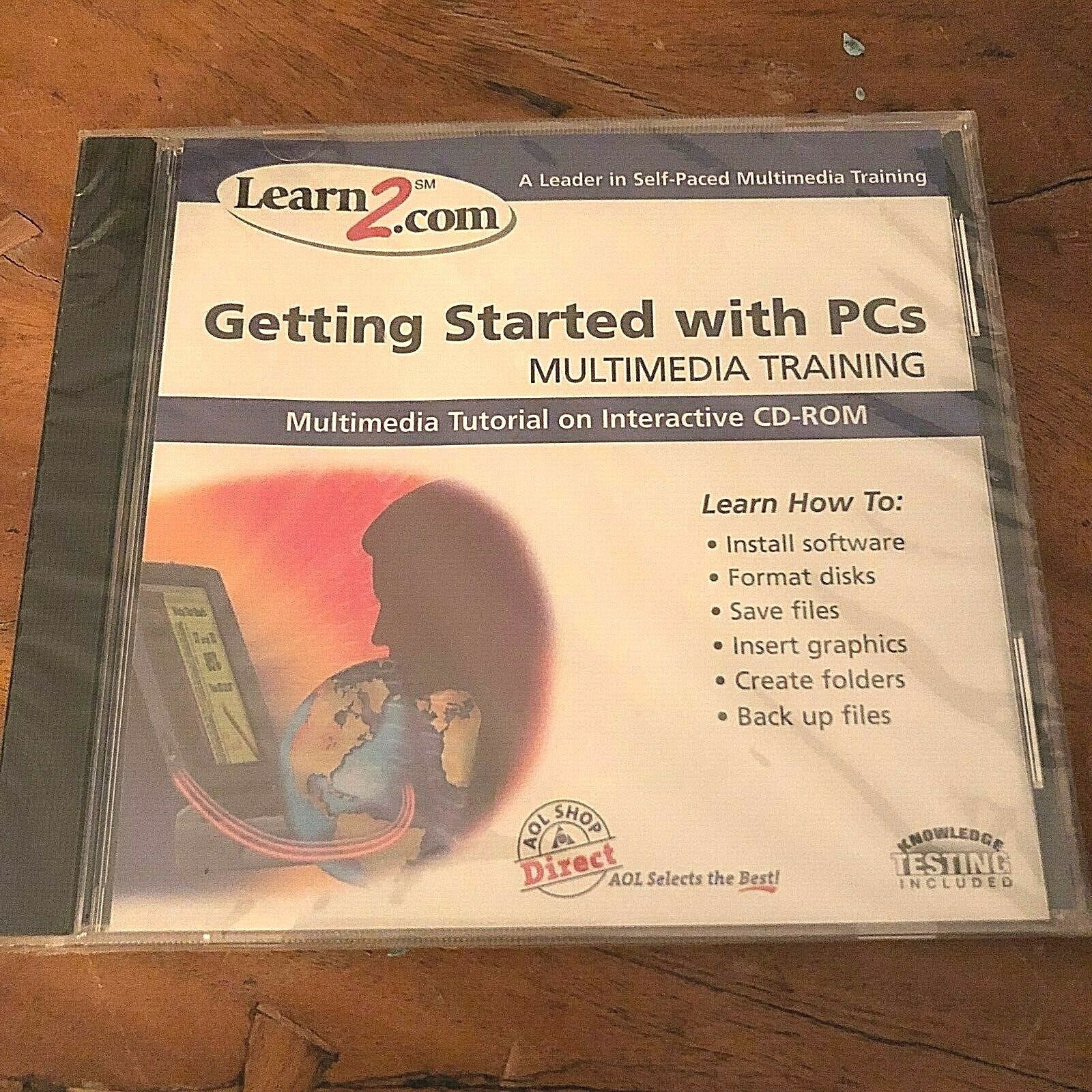 Getting Started w PCs~Multimedia Training~Learn2 PC Interactive CD-ROM~SEALED