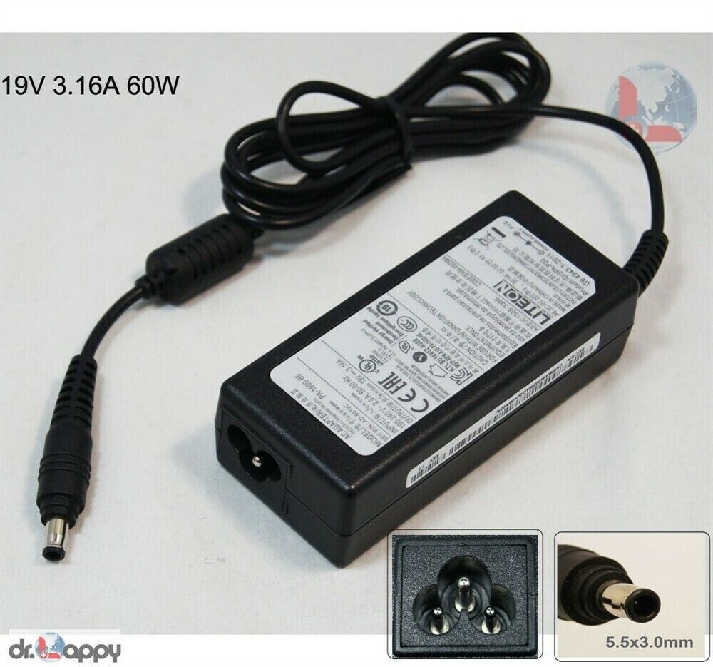 60W Power Adapter Charger for Samsung NP-RV411-S05HK NP-RV409-A04IN NP-X118-DA01