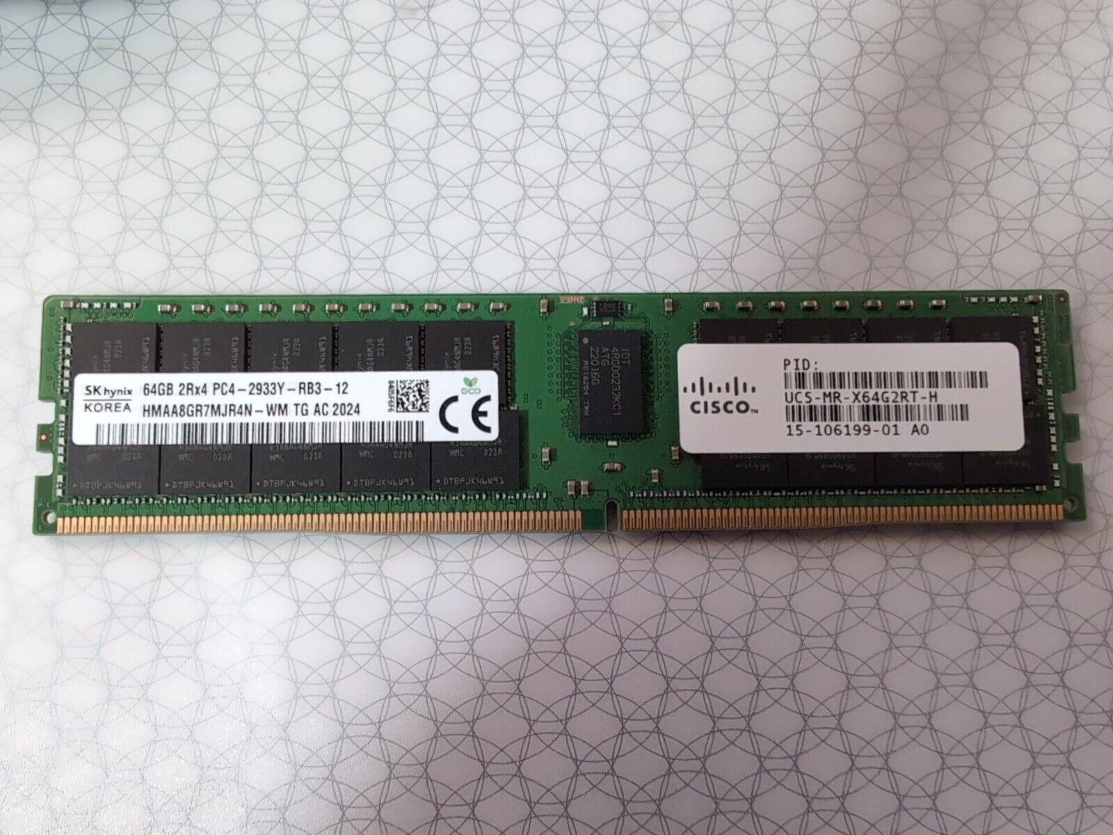 64 GB Cisco UCS-MR-X64G2RT-H 64GB PC4-23400 (DDR4-2933) RDIMM Memory RAM