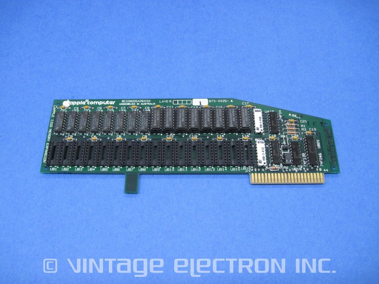 Apple IIGS Memory Expansion Card - 512K (512KB) - Fully Tested (670-0025-A)