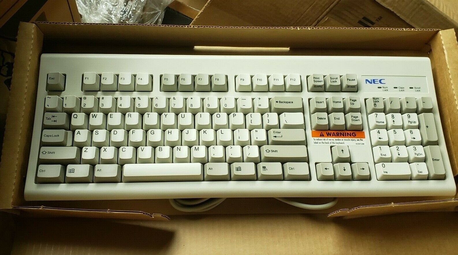 NEC KB-6923 158-052121-000 VINTAGE Mechanical Keyboard Tested And Working