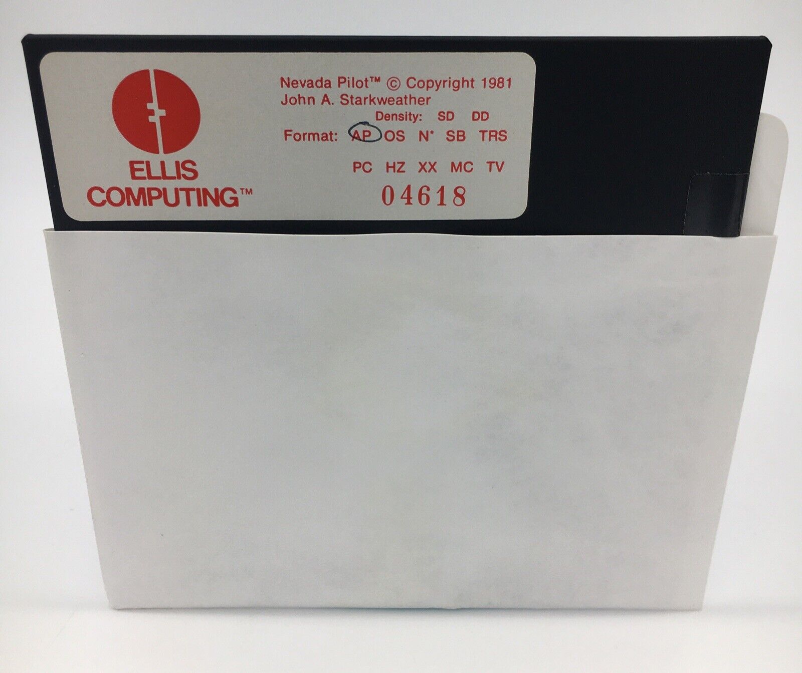 Nevada Pilot Software By Ellis Computing For Apple II 1981 Rare Disk