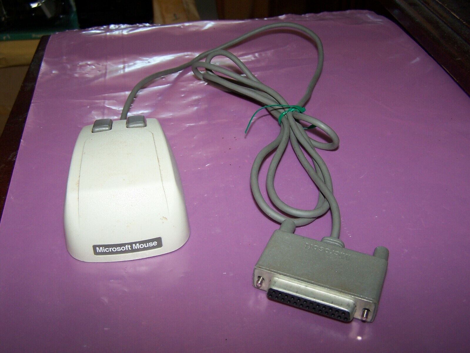 Vintage Microsoft Serial Mouse  with DB25 Female Connector P/N 9939 - Estate Sal