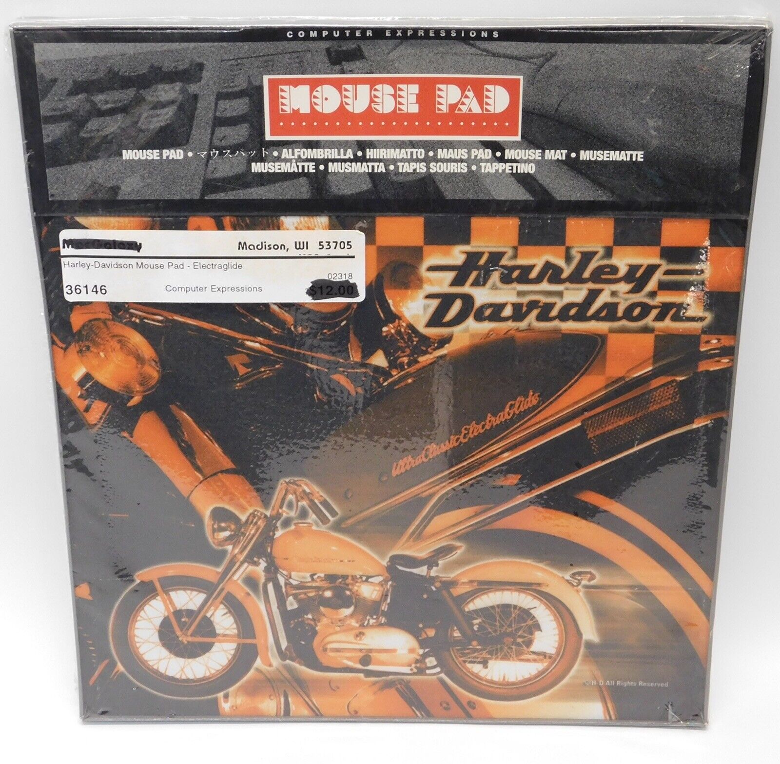 Vintage Mouse Pad: NIB - Harley-Davidson - ElectraGlide