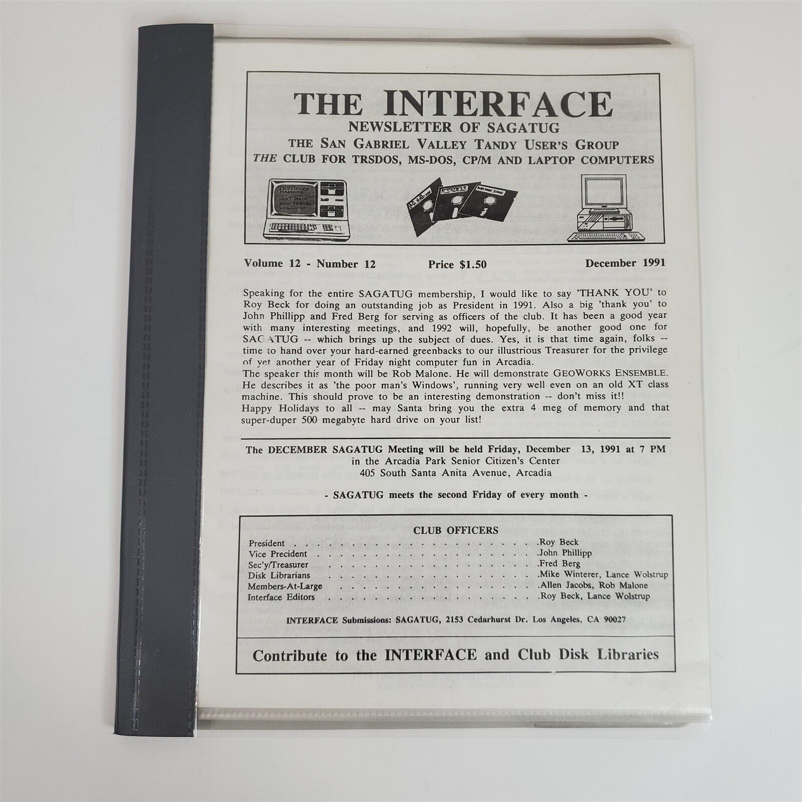 Vintage 1991 The Interface Newsletter 9 Issues San Gabriel Tandy User\'s Group