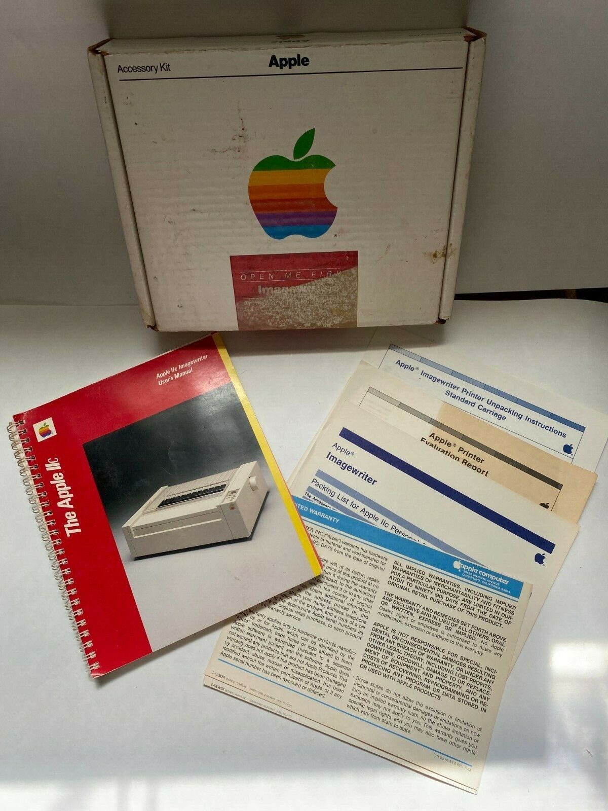 Vtg 1984 Apple II Imagewriter Printer Accessory Kit Manuals Papers Original Box