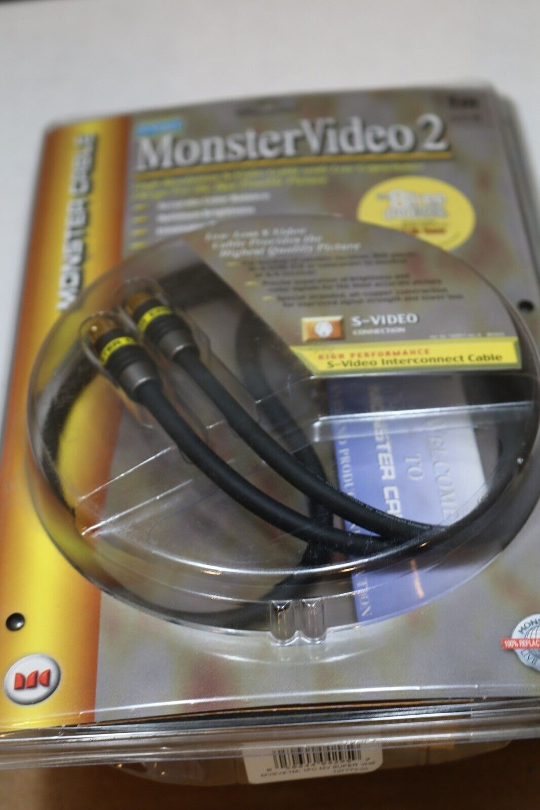 CABLE Monster MVSV2-1M High-Resolution S-Video Cable 1 Meter Sealed (BRAND NEW)