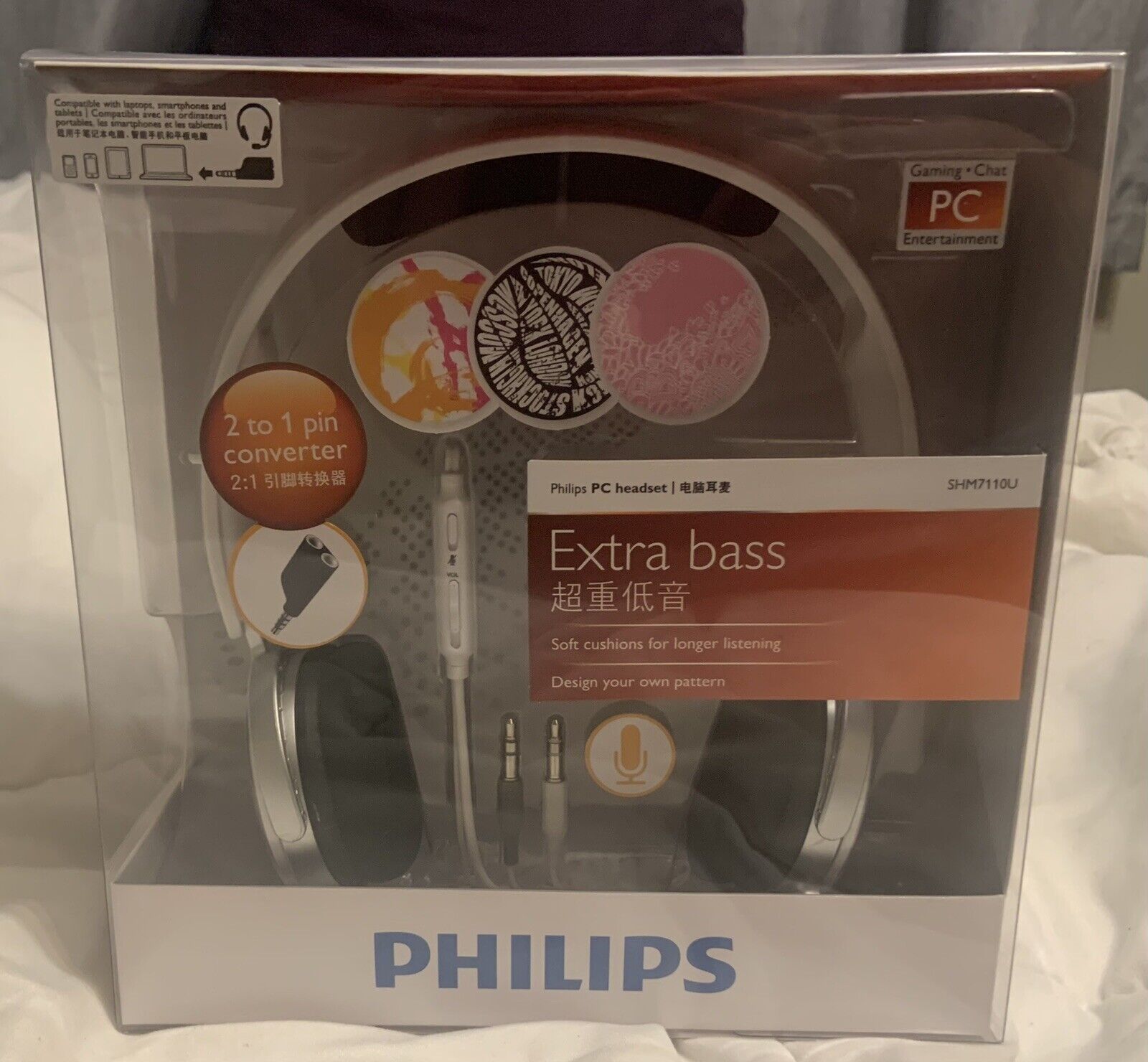 Phillips  Audio  PC headset wired Brand New sealed