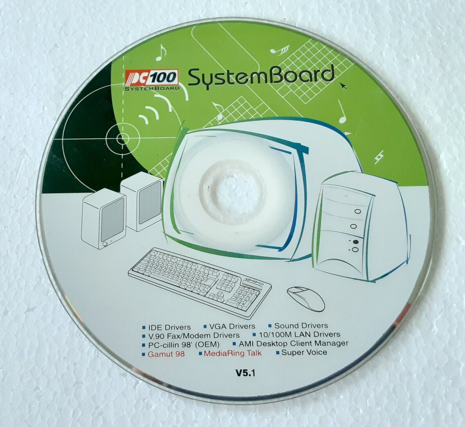 Vintage PC 100 SystemBoard Drivers etc. V5.1 CD