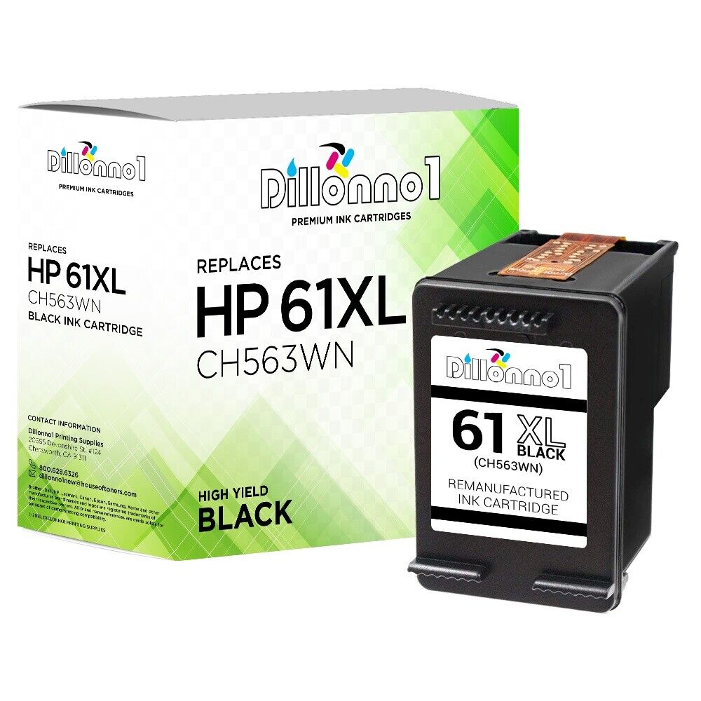 Replacement HP 61 Ink Cartridge 1-Black 2620 4630 4632 4634 4635 8040 8045