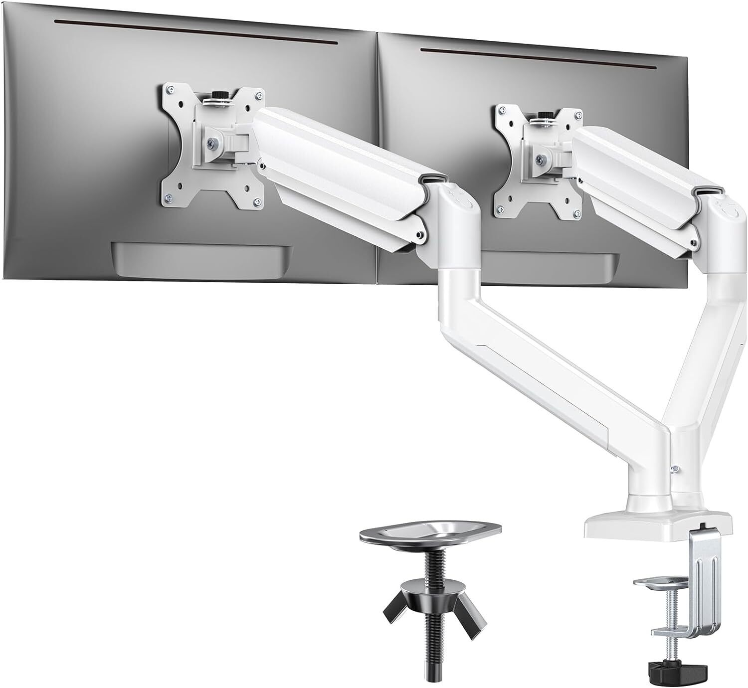 Dual Monitor Mount up to 32 inches Screen, Max 22 lbs Each Arm