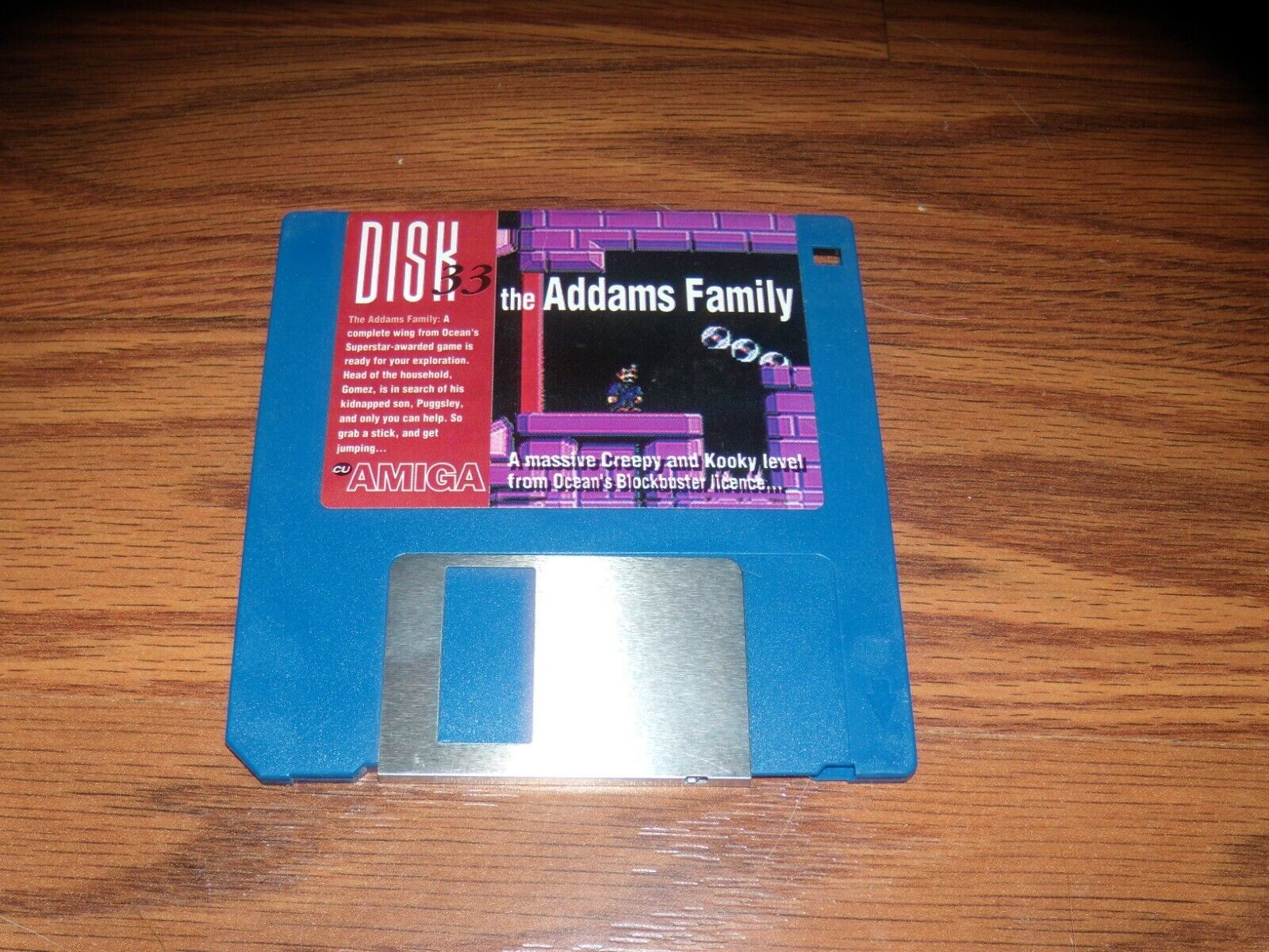 Disk 33 the Addams Family Commodore Amiga disk on 3.5\
