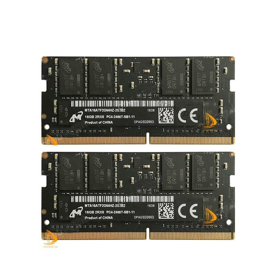32GB Micron Kits 2x 16GB 2RX8 DDR4 PC4-2400T PC4-19200S SODIMM Laptop Memory RAM