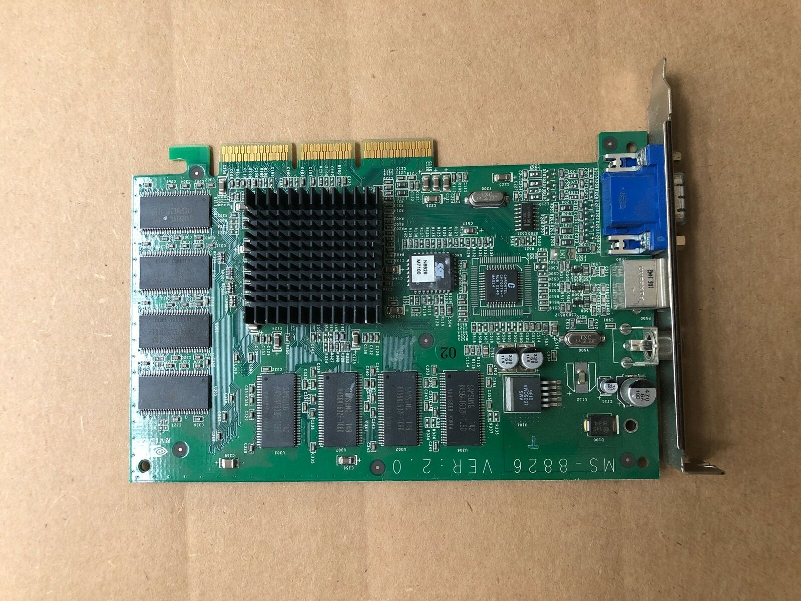 MSI NVIDIA GEFORCE MX400 AGP 64MB DDR MS-8826 VER: 2.0 180-P0036-0000-A / A3-3