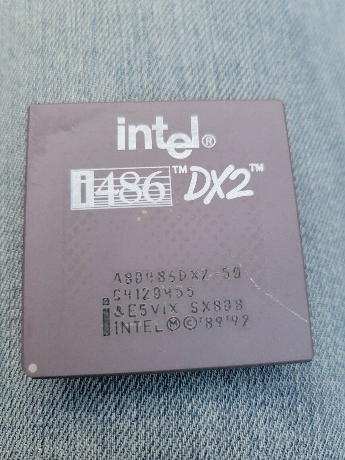 Intel 486DX2-66 A80486DX2-66 SX750 Socket 3 486DX2 66 MHz ✅Rare Collectible Gold