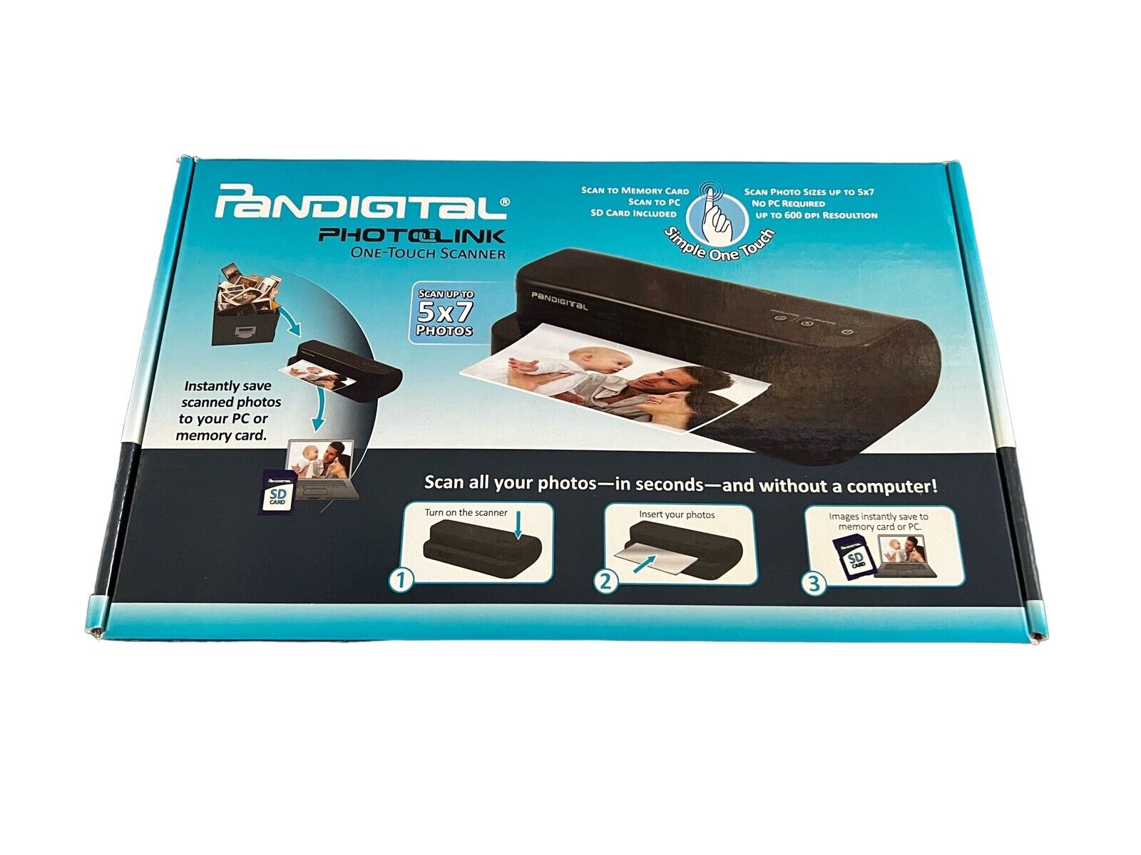 Pandigital Photolink One-Touch PANSCN04 5-Inch x 7-Inch Photo Scanner