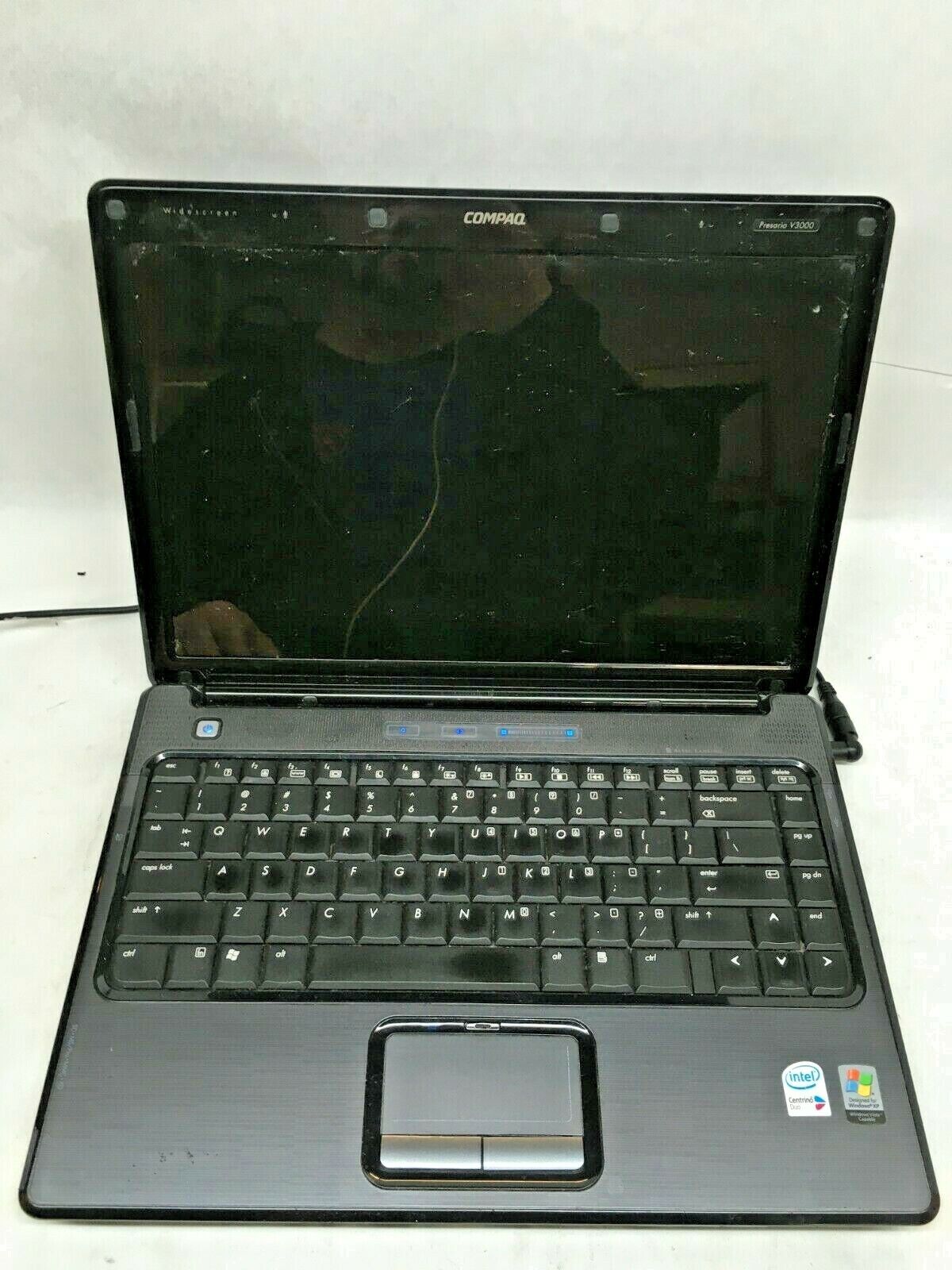 Compaq Presario V3000 V3007TU La Laptop For Parts LCD Screen Very Dark NO HDD JR