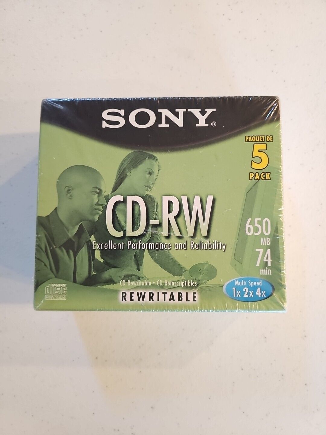 Sony CD-RW New-Factory Sealed, Package of Five