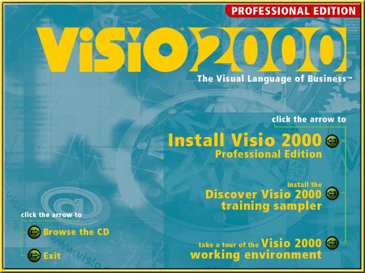 Microsoft Visio 2000 Professional / Standard / Technical Editions w/ License NEW