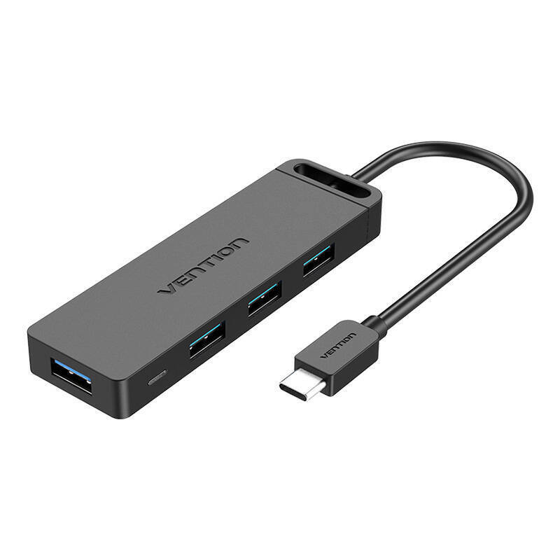 USB 3.0 4-Port Hub with USB-C and USB 3.0 with Power Adapter Vention TGKBB 0...
