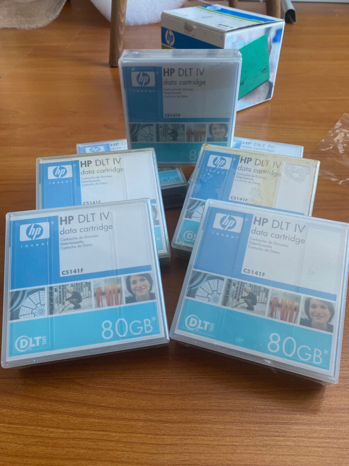 Lot of 8 HP DLT IV Tape Cartridges 80GB C5141F (factory sealed)