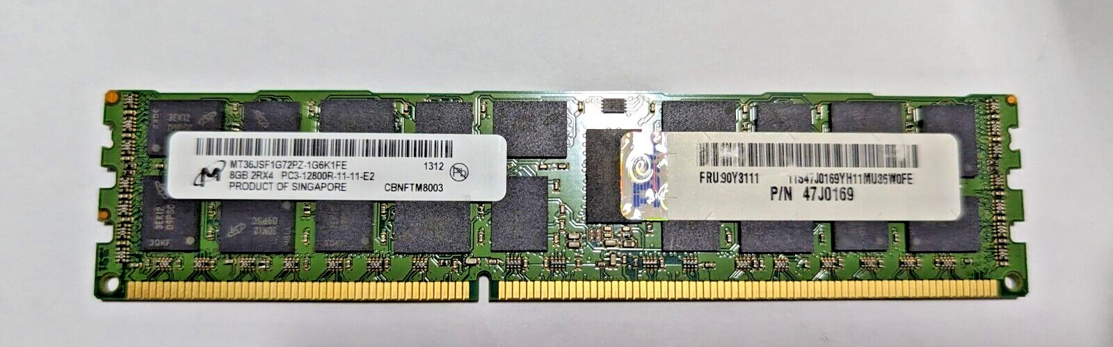 IBM 90Y3111 8GB PC3-12800 2RX4 DDR3-1600 2RX4 SERVER MT36JSF1G72PZ MICRON