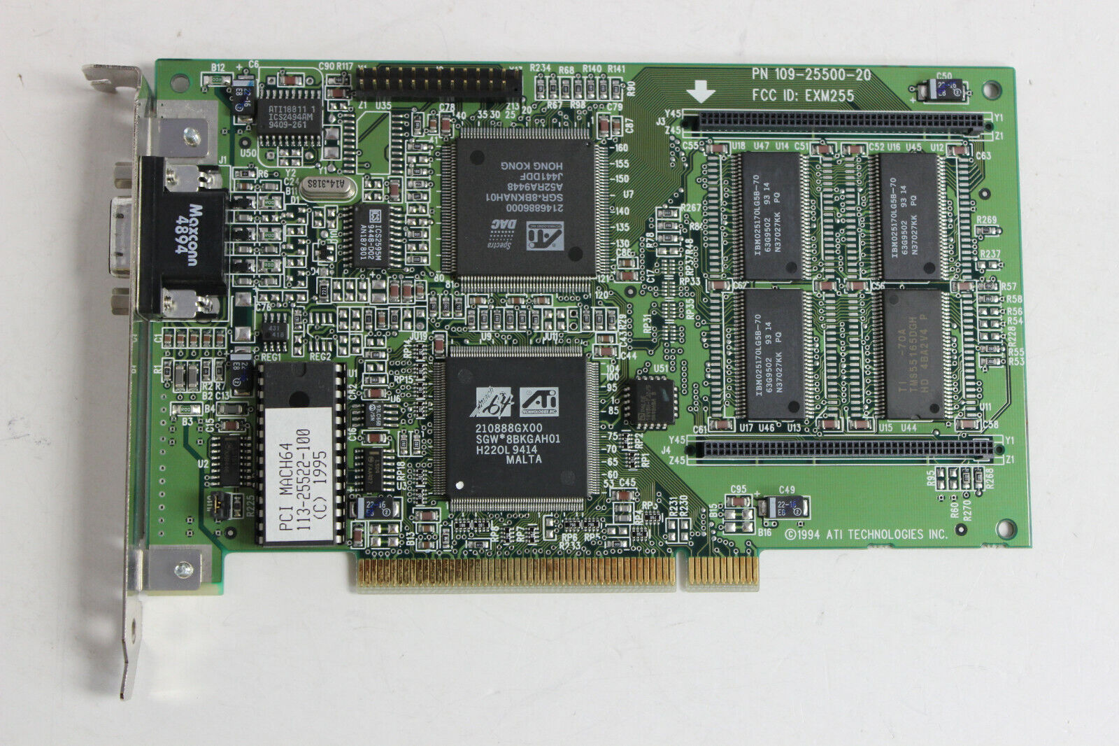 ATI 102-25537-20 PCI MACH64 PCI VIDEO ADAPTER 109-25500-20 W/WARRANTY