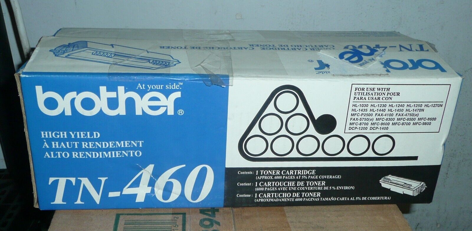 Genuine Brother TN-460 HIGH YIELD Toner Cartridge for HL-1030 HL-1435 MFC-8300