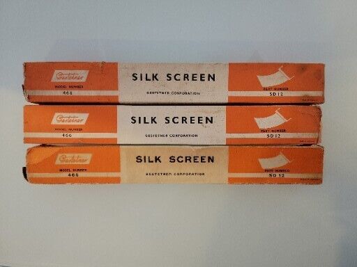 Vintage (3) Gestener Corporation Silk Screen Model #466, Part # SD12