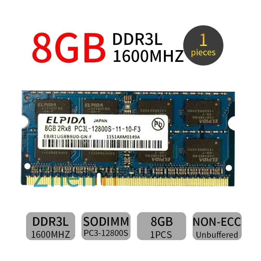 32GB 16GB 8GB PC3L-12800S DDR3L 1600MHz sodimm Laptop Memory RAM For Elpida Lot