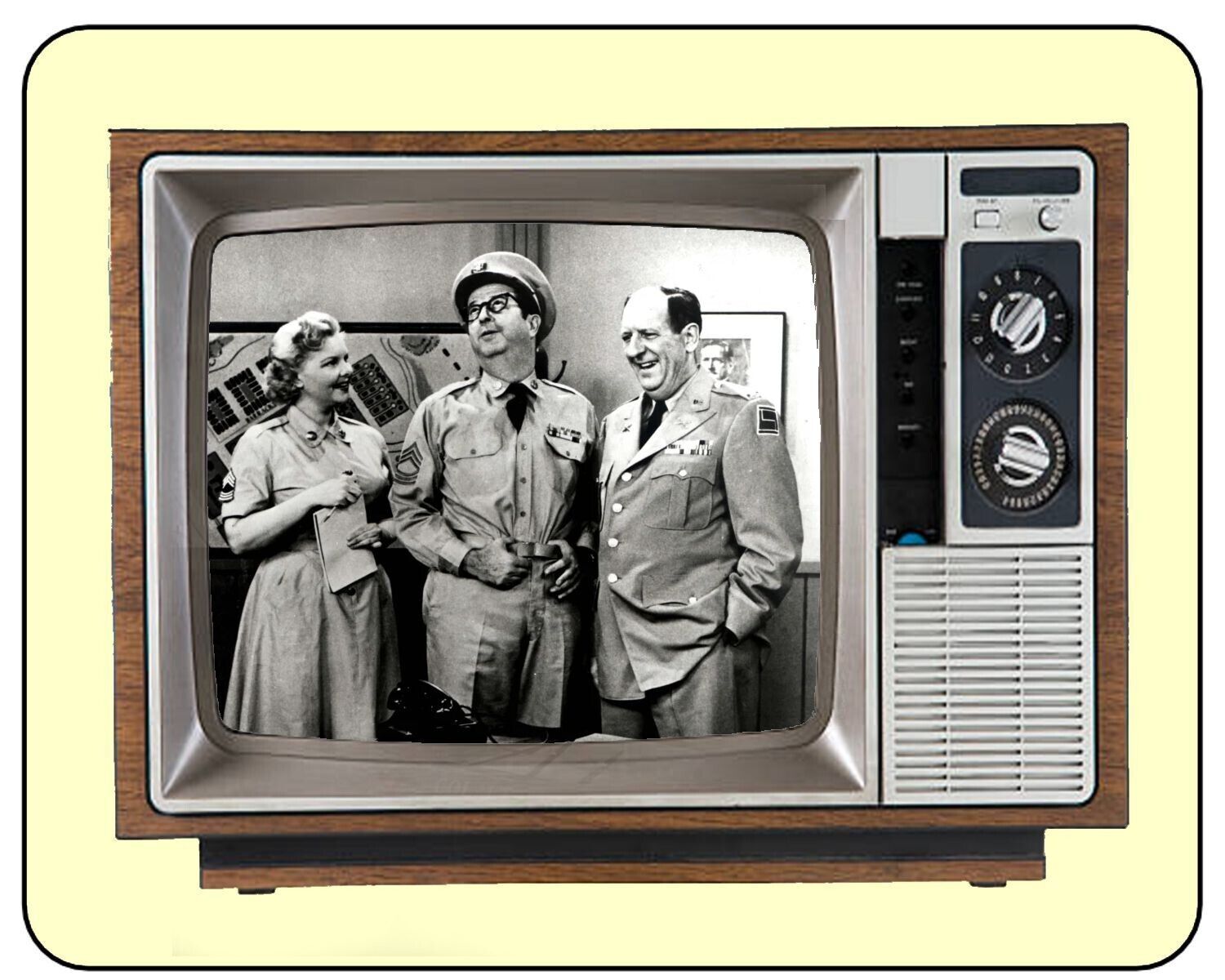 Seargent Bilko Mousepad 1950s Retro OLD TV Sit Coms Shows  7 x 9 MOuse Pad