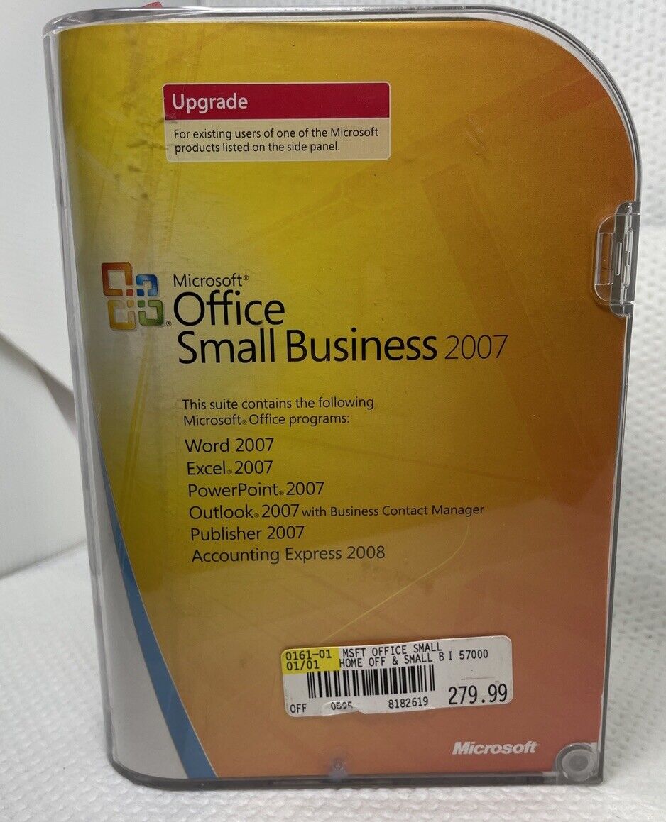 Microsoft Office SmallBusiness 2007 Upgrade Word, Excel, PowerPoint, Outlook