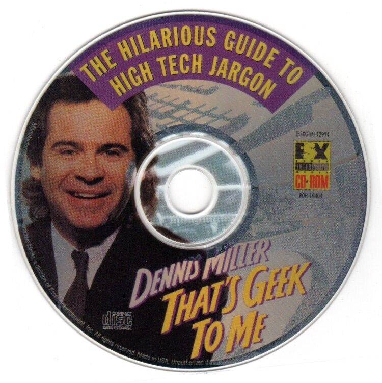 Dennis Miller: THAT'S GEEK TO ME (CD-ROM, 1996) for Win/Mac - New CD in SLEEVE