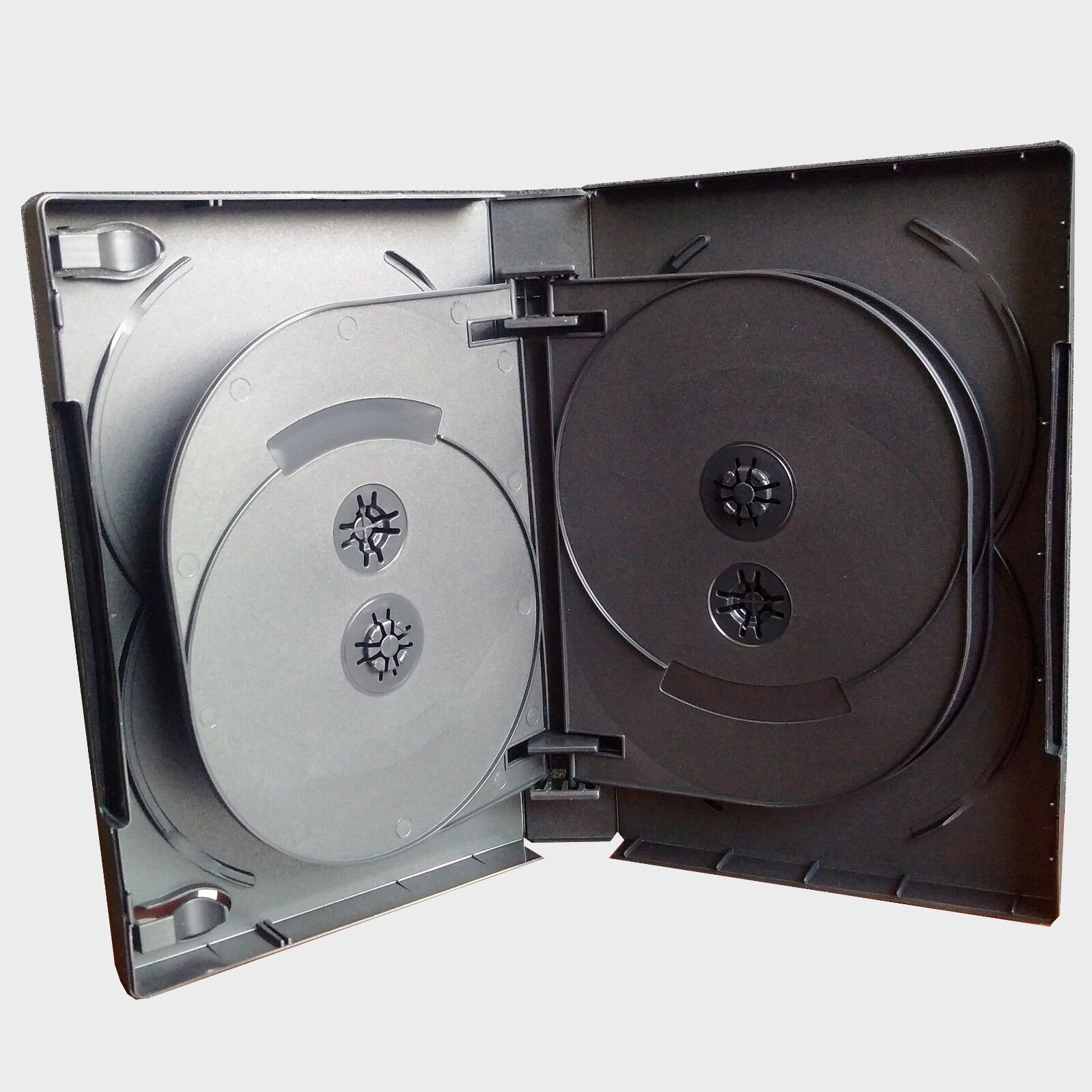 New 2 Pk MegaDisc Black Multi DVD Case Box 33mm 10 Discs Holder W Flap Premium