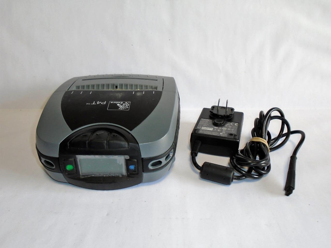 Zebra P4T Thermal Label Printer P4D-0UG00000-00 w/ Battery, AC Adapter