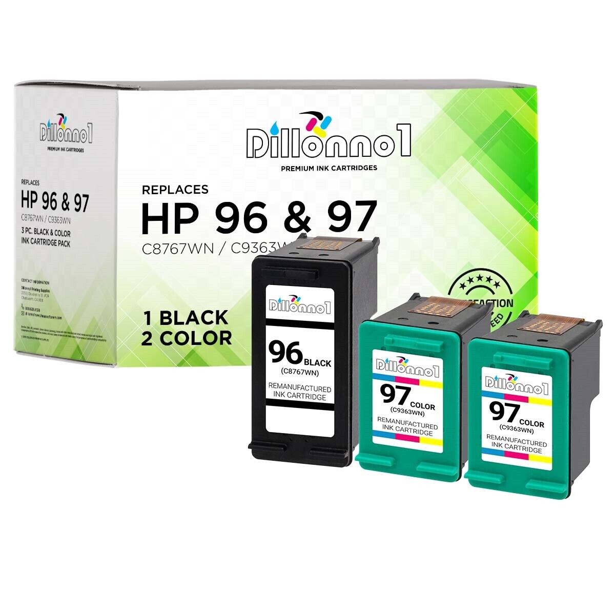 3PK for HP 96 HP 97 Ink Cartridges fits PhotoSmart 8150v 8150xi 8400 8450 8750