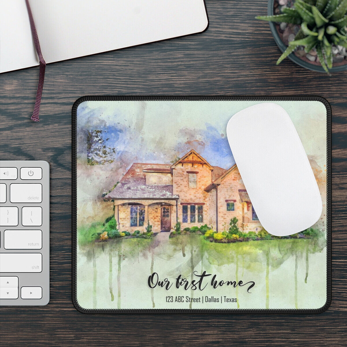 Custom Mouse Pad, Add Your Own Photo. We Convert it into Watercolor Art Painting