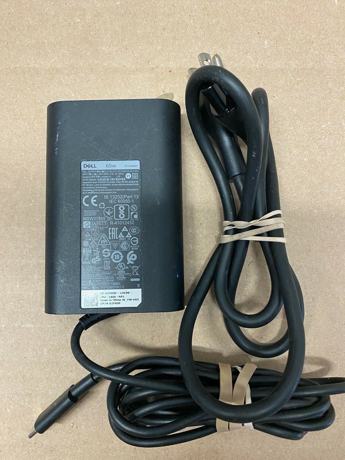 Genuine Original Dell 65W USB Type C Charger AC Adapter for Latitude XPS Venue