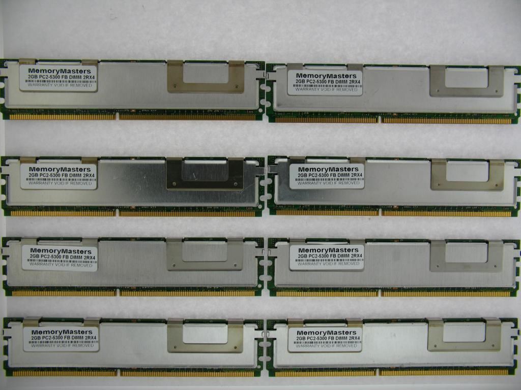 16GB KIT 8X2GB DELL 5300 FULLY BUFFERED POWERVAULT NF500 NF600 NX1950 RAM MEMORY