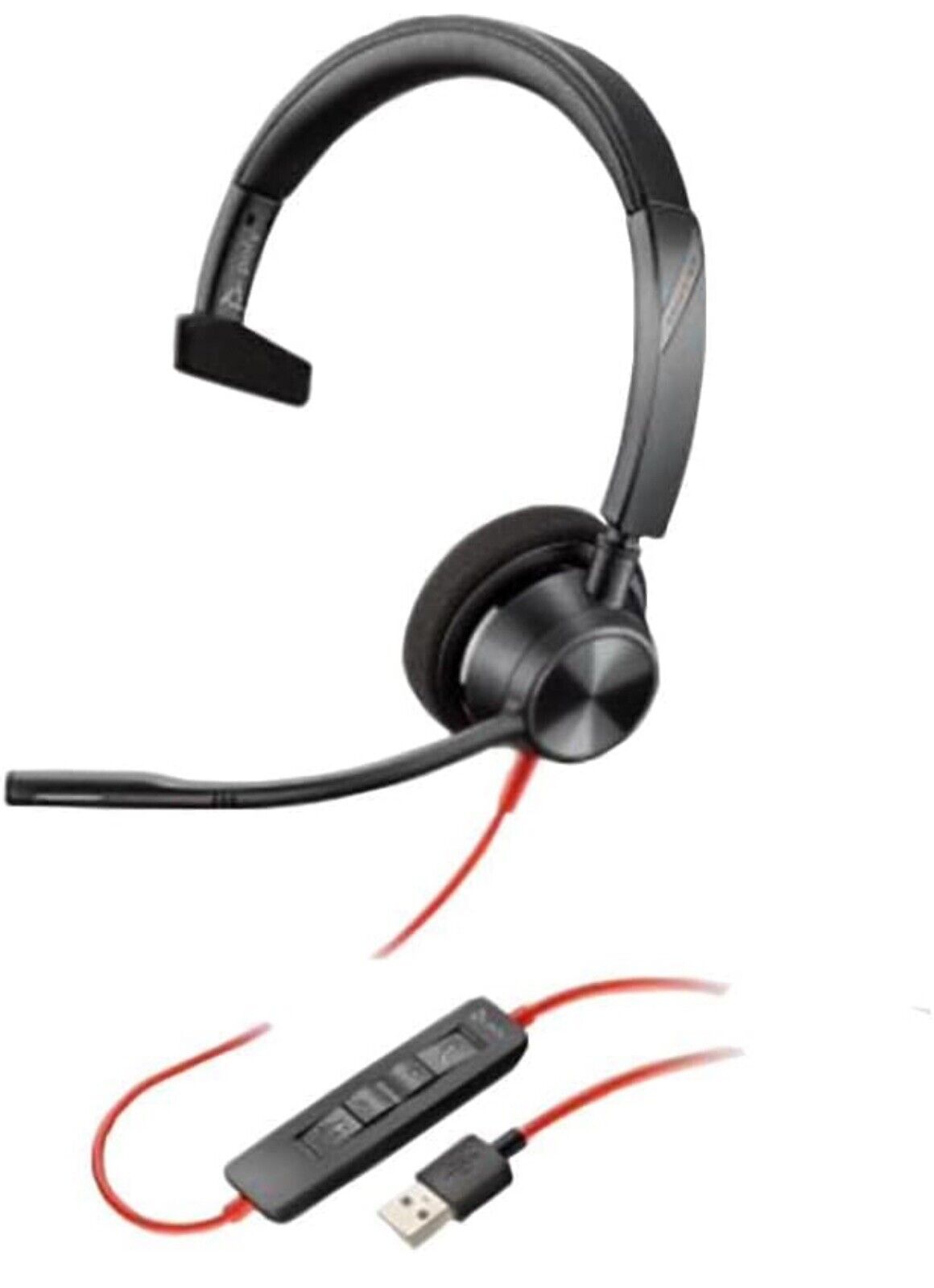 NEW Poly Blackwire 3310 BW3310 USB-A 213928-101 MONO Headset