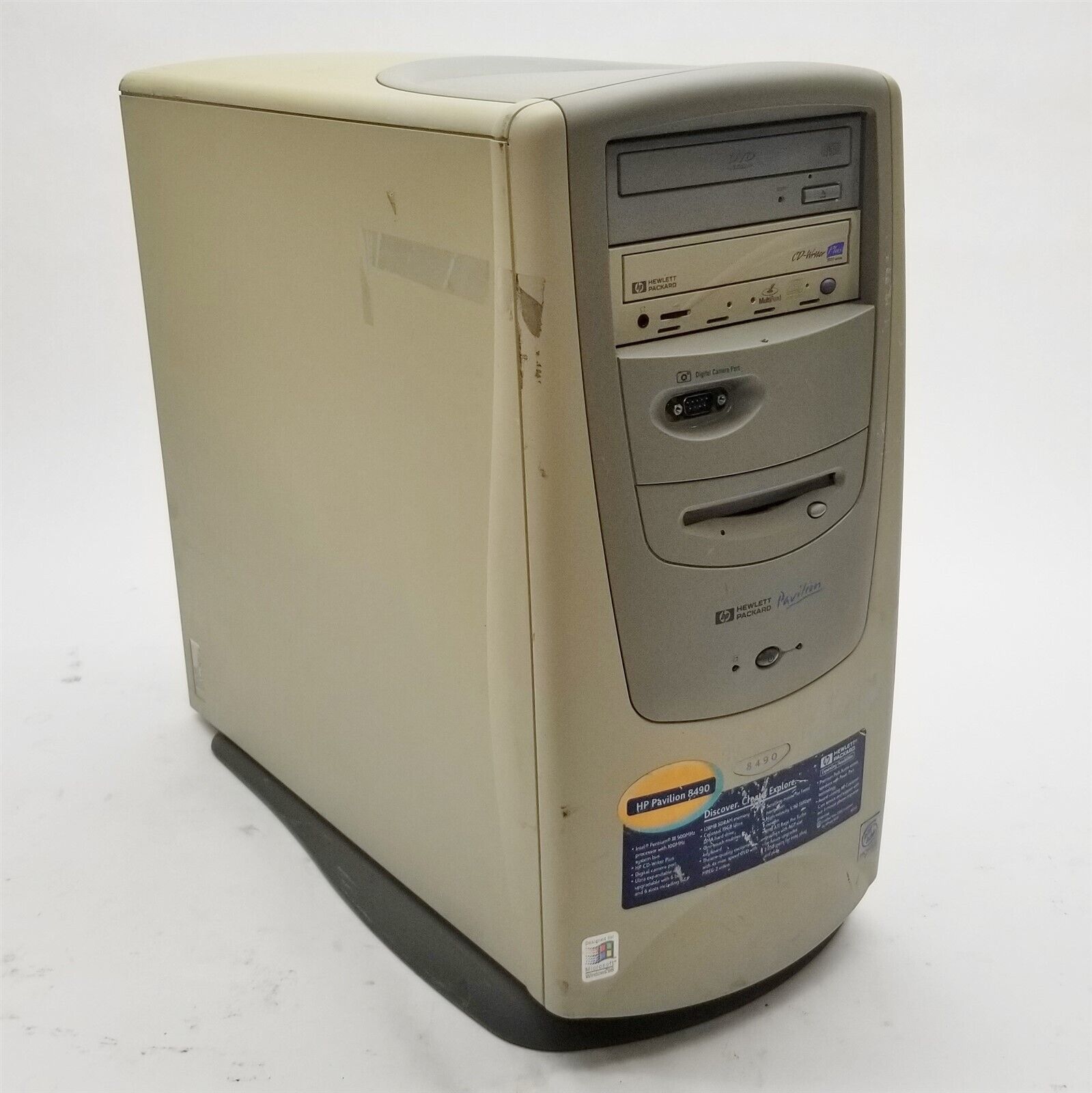 HP Pavilion 8490 Pentium III 500MHz 128MB SDRAM No HDD Retro PC Vintage Desktop