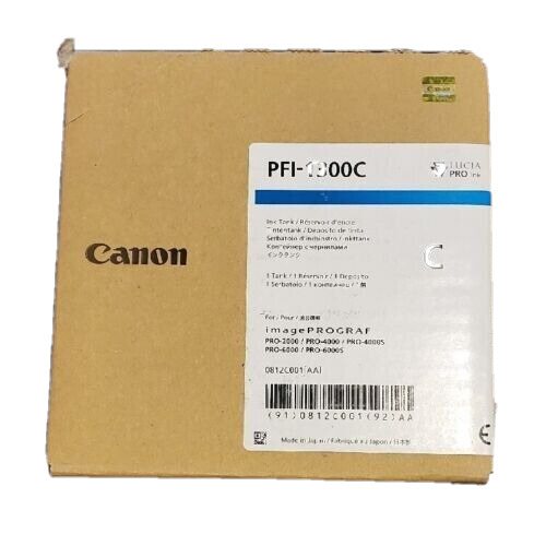 NEW & OEM Canon PFI-1300C Cyan Pigment Ink Tank for imagePROGRAF PRO Series