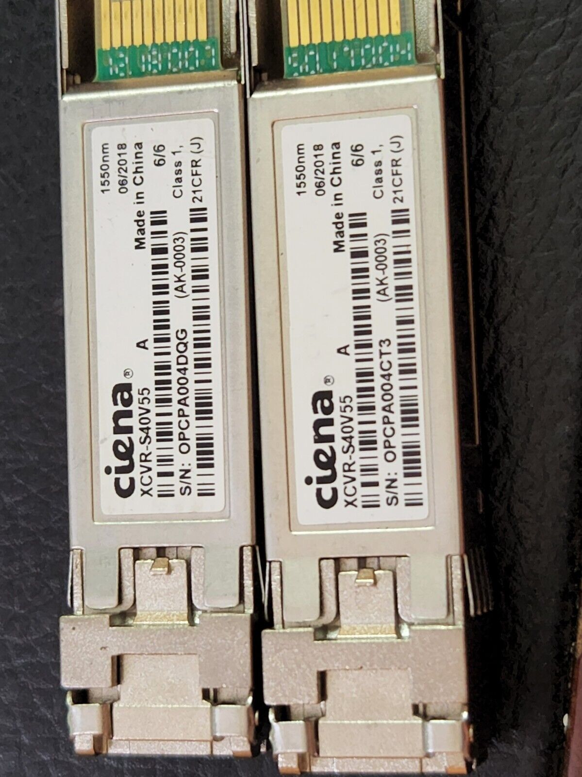 Ciena XCVR-S40V55  10GBASE-ER SFP+ 1550nm 40km DOM